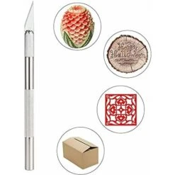 Precision Cutter 2 Scalpel Avec 42 Lames, Cutter De Précision Couteau Pour Découpe De Travail D'art Bricolage, Spéléologie, Sculpture, Diy Sculpture Couteaux De Loisirs -Pro Outils Soldes Magasin 97517366 5