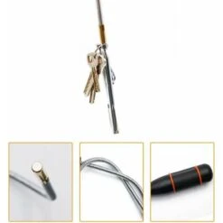 Outil De Ramassage Magnétique Flexible 1 Pièce, Balai Magnétique Mécanique à Aimant Flexible Portable Pour La Cueillette De Petites Pièces, écrous, Boulons, Vis, Clés, Pièces Automobiles 550 Mm -Pro Outils Soldes Magasin 98651188 4