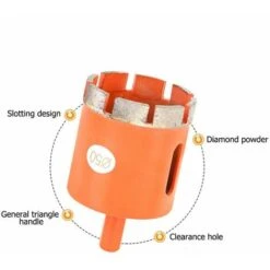 Scie Cloche Diamantée Pour Porcelaine, Granit, Marbre, Grès, Carrelage, Ardoise (diamètre 55 Mm) 9 Scie Cloche Diamantée Pour Porcelaine, Granit, Marbre, Grès, Carrelage, Ardoise (diamètre 55 Mm) -Pro Outils Soldes Magasin 99455266 3